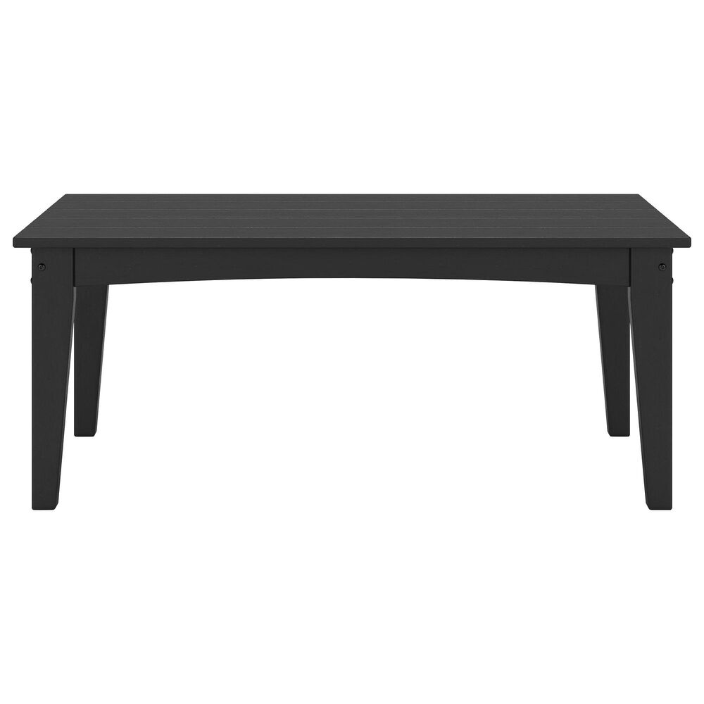 Ashley Hyland Wave Patio Rectangular Coffee Table in Black, , large