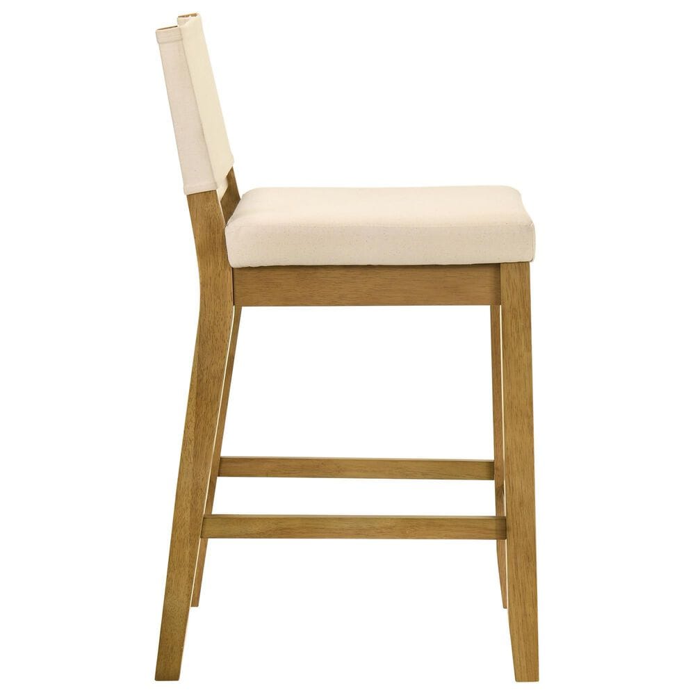 Armen Living Yaneli Swivel Counter Height Stool in Amber Glow, , large
