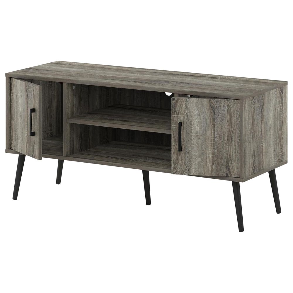 HOMLUX 43.3" TV Stand with 2-Door in French Oak, , large