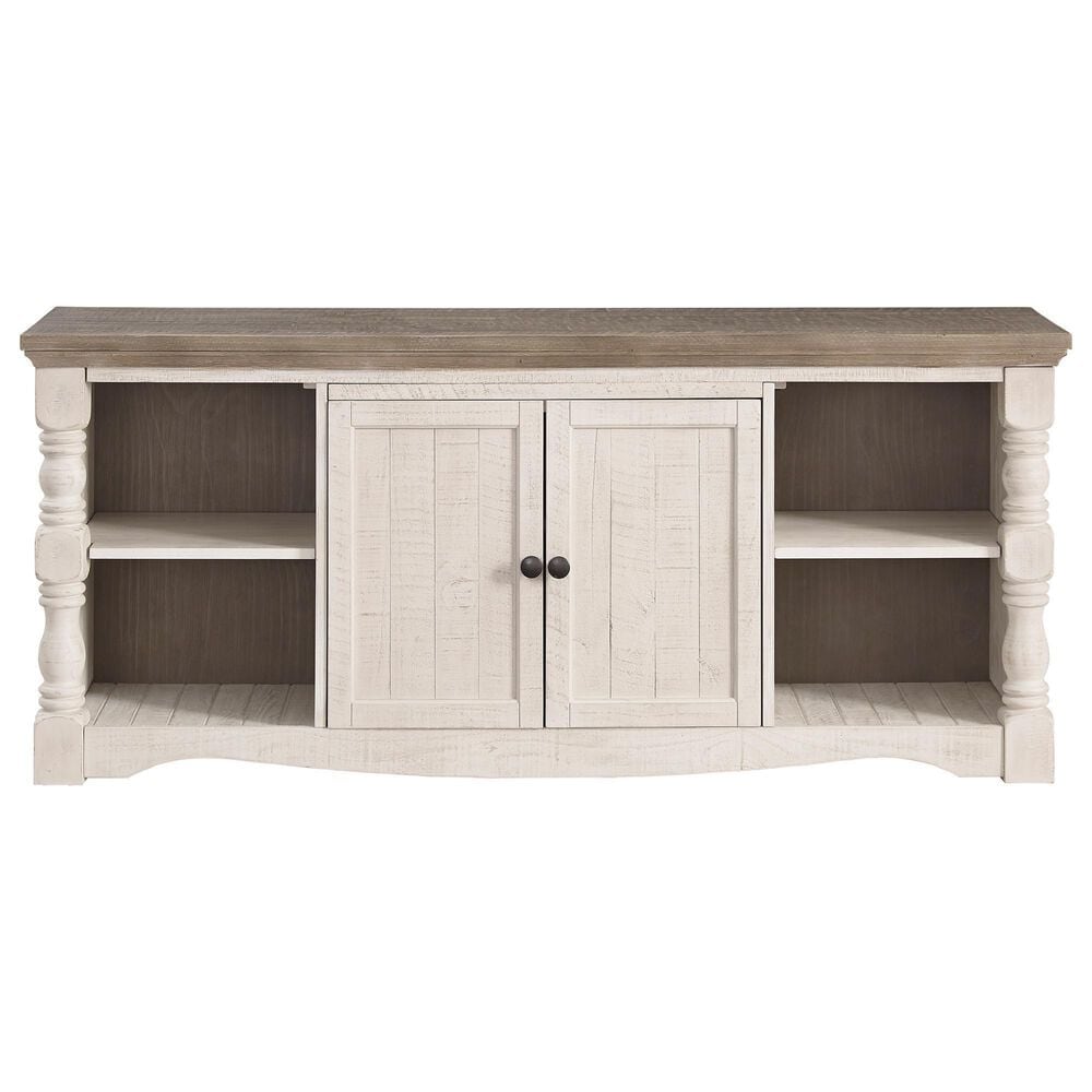 Ashley Havalance 67&quot; Extra Large TV Stand in Weathered Gray and Vintage White, , large