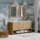James Martin Vanities Solene 72" Double Bathroom Vanity in Seaside Oak with 3 cm Eternal Jasmine Pearl Quartz Top and Rectangular Sinks, , large