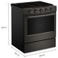 KitchenAid 2-Piece Kitchen Package with 30" Slide-In Smart Gas Range and 30" Over-the-Range Microwave Oven in Black Ore, , large