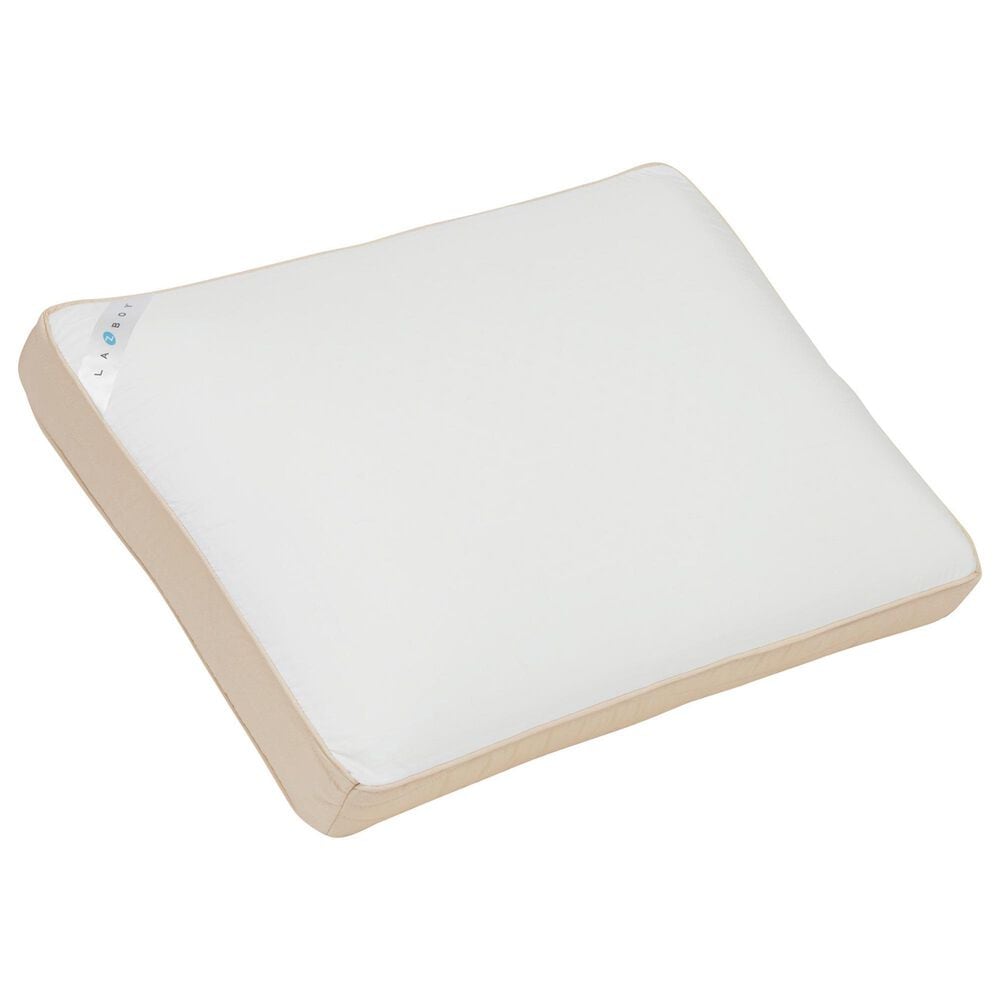 Isotonic Hybrid Bliss Memory Foam Gusset Queen Pillow in White, , large
