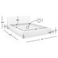 Jennifer Taylor Home Alpine Puffy Modern Queen Platform Bed in Ivory White, , large