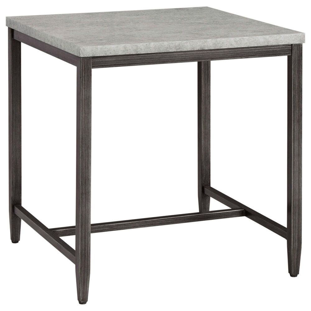 Signature Design by Ashley Shybourne Square End Table in Gray Faux Concrete , , large