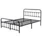 HOMLUX Queen Metal Bed Frame with Sturdy Slats in Black, , large