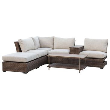 Summit Home Mendocino 7-Piece Patio Sectional in Brown, , large