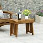 Hearth and Haven Kyoto Outdoor Folding Side Table with Slatted Top in Teak, , large