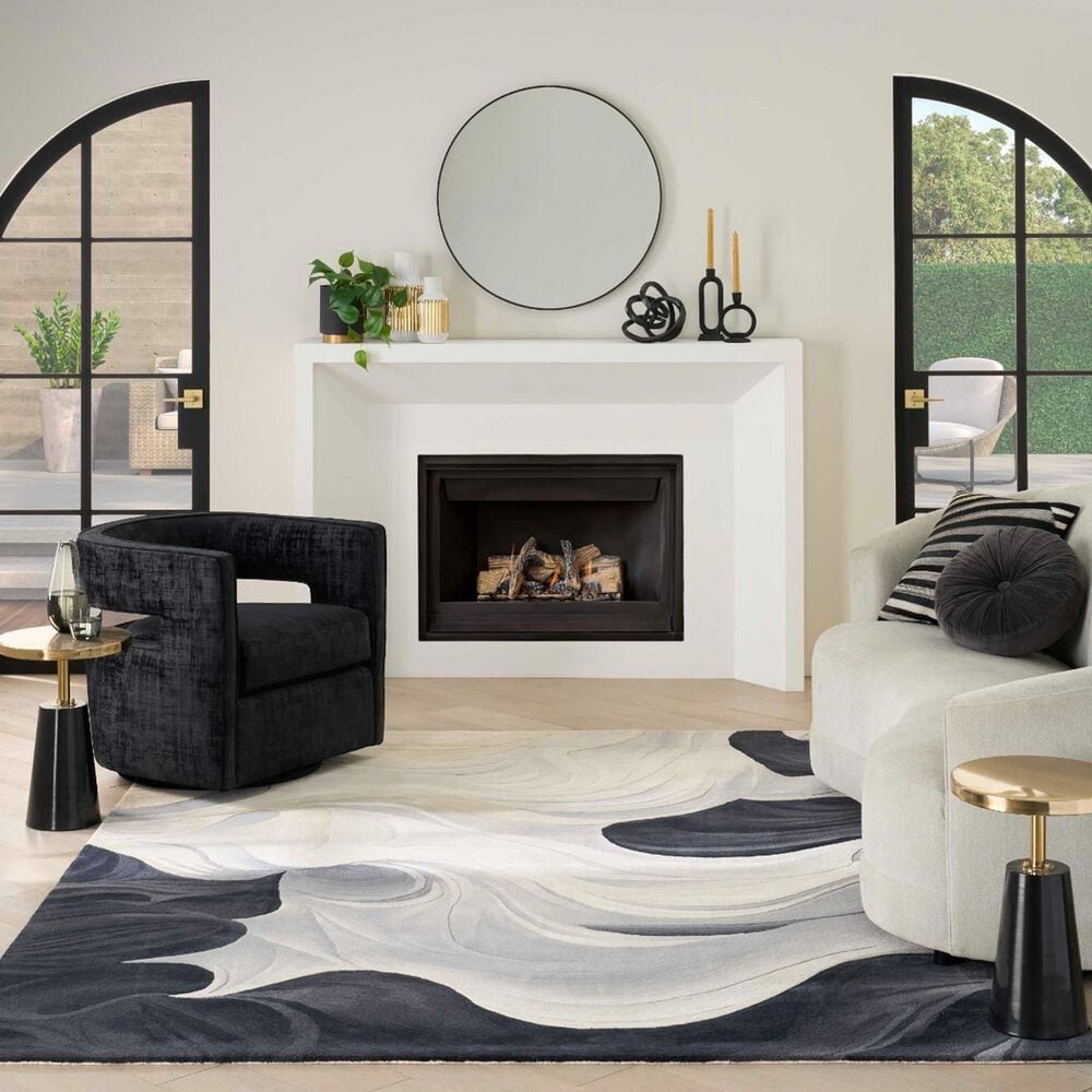 Nourison Prismatic Ivory and Black 8&#39;6&quot; x 11&#39;6&quot; Area Rug, , large