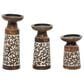 Maple and Jade Handmade Tree Candle Holder in Brown and Whitewashed (Set of 3), , large