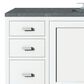 James Martin Vanities Addison 60" Single Bathroom Vanity in Glossy White with 3 cm Parisien Bleu Quartz Top and Rectangular Sink, , large