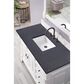 James Martin Vanities Brookfield 48" Single Bathroom Vanity in Bright White with 3 cm Charcoal Soapstone Quartz Top and Rectangle Sink, , large