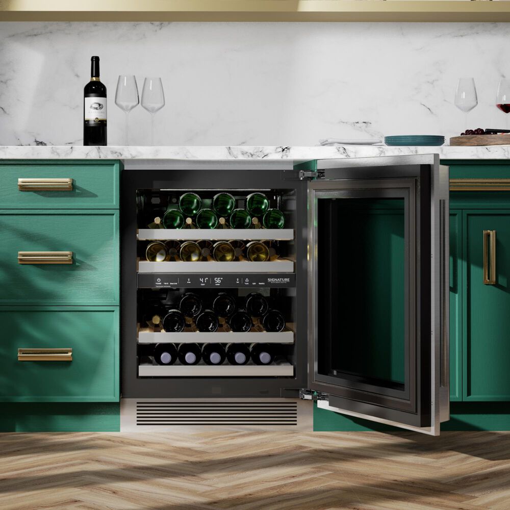 Signature Kitchen Suite 24&quot; Built-in Undercounter Wine Refrigerator - Panel Sold Separately, , large