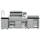 Forno Bulnes 4-Piece Outdoor Kitchen Grill Set with Beverage Center in Stainless Steel and Black, , large