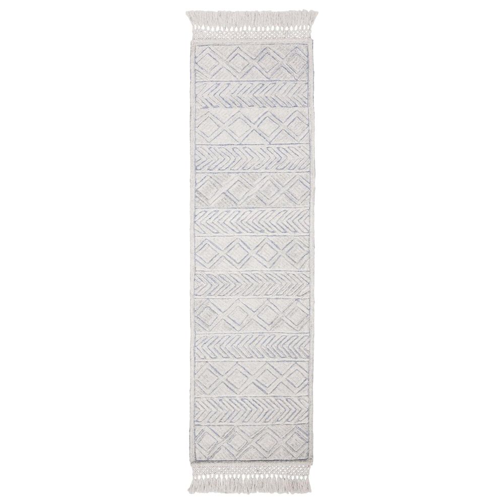Safavieh Casablanca CSB661A 2'3" x 8' Ivory and Blue Runner, , large