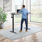 OSP Home Primo 60" Electric Sit Stand Desk in Black and Light Gray, , large
