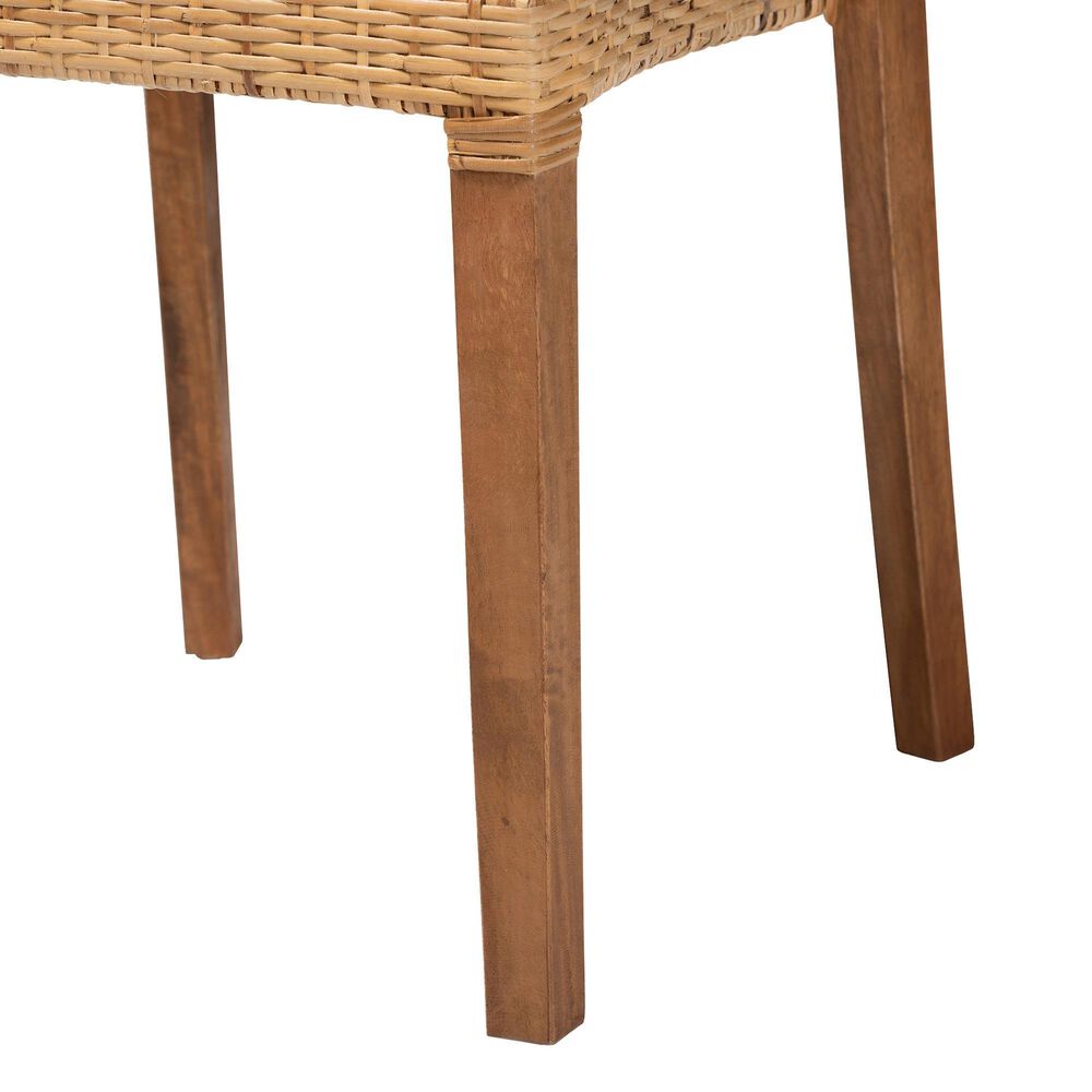 Baxton Studio Arthur Side Chair in Walnut Brown (Set of 2), , large