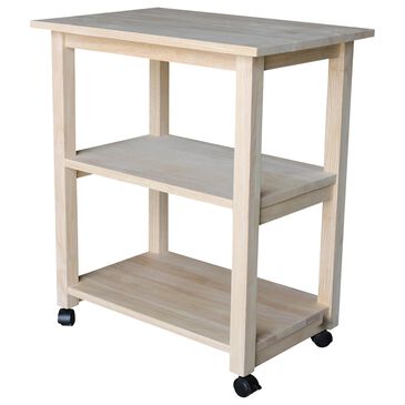 International Concepts Microwave Cart in Unfinished, , large