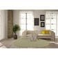 Nourison Courtyard Ivory and Green 5" x 8" Oval Indoor/Outdoor Area Rug, , large