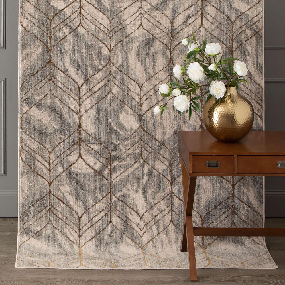 Karastan Axiom Ebb 92114-70042 5&#39;3&quot; x 7&#39;10&quot; Dove Area Rug, , large