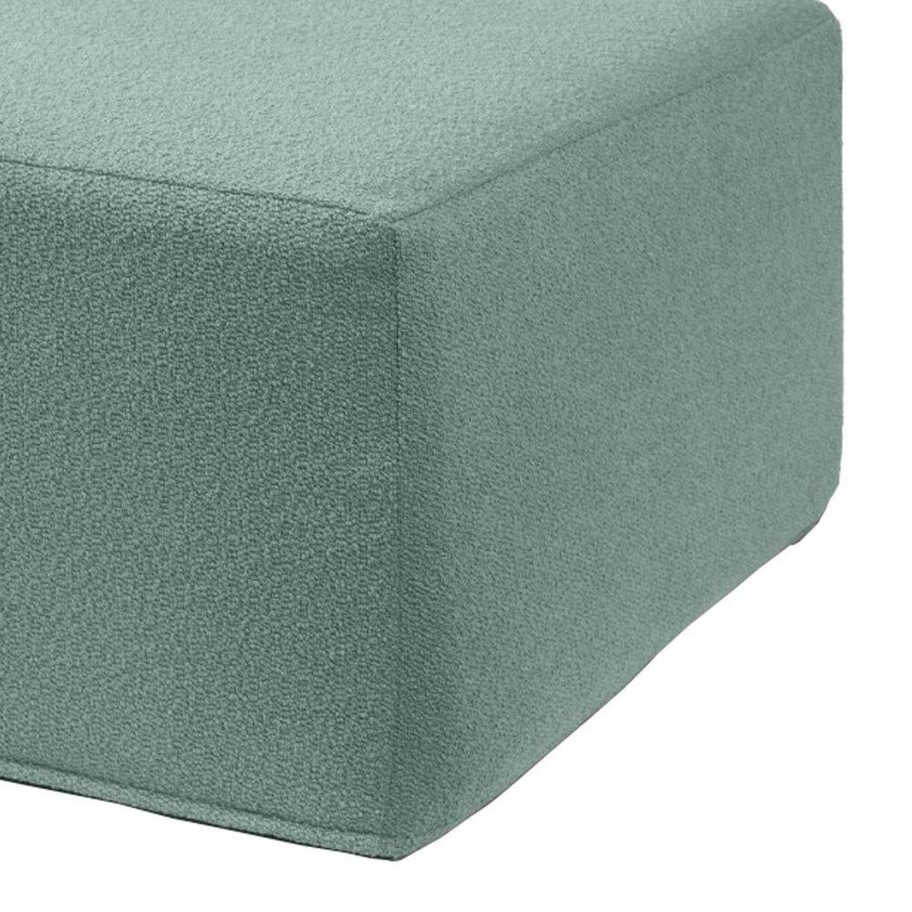 Jaxx Fairlie Boucle Fabric Ottoman in Green, , large