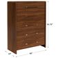 Riverside Furniture Elsie 5-Drawer Chest in Classic Walnut, , large