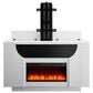 Global Furniture USA Aveena 76-Inch Fireplace in White, , large