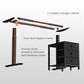 HOMLUX 47" Height-Adjustable Sit-Stand Computer Desk with Printer Cabinet in Black, , large