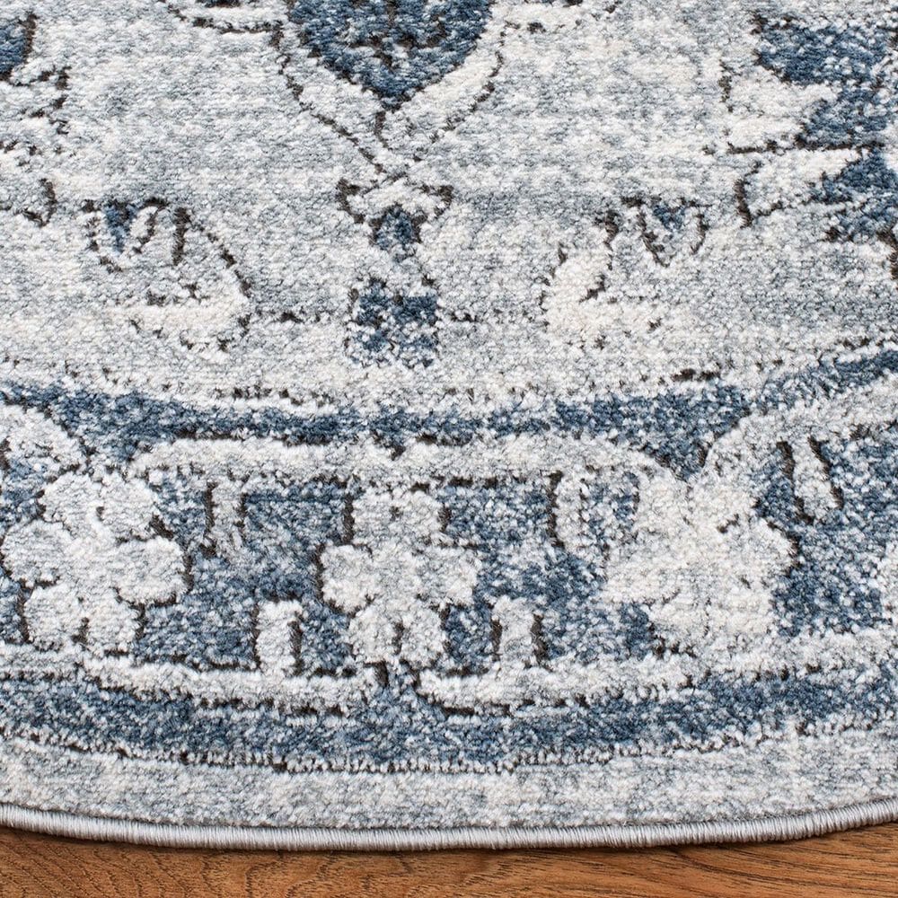Safavieh Oregon 6&#39;7&quot; Round Navy and Ivory Area Rug, , large