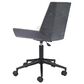 Zuo Modern Maker Office Chair with White Faux Leather in Black, , large