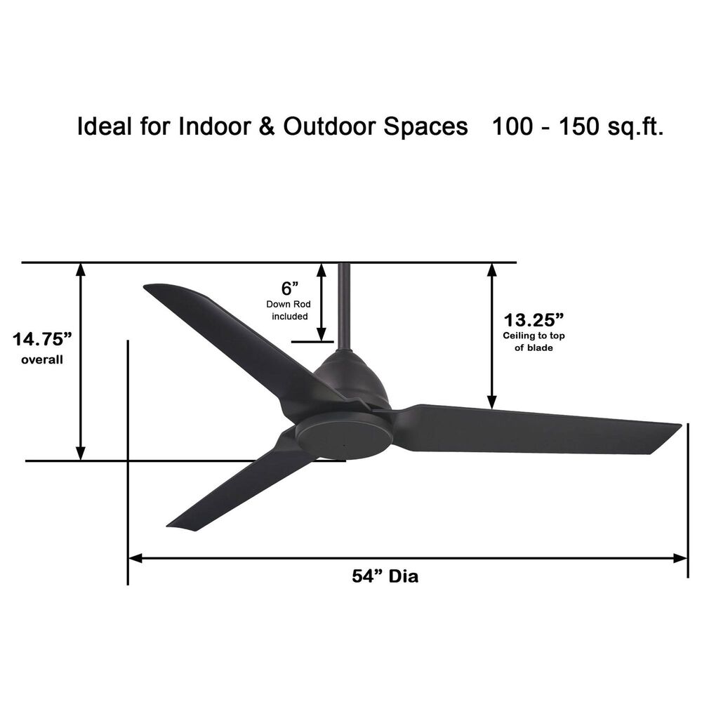 Minka-Aire Java 54" Ceiling Fan in Coal, , large
