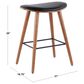 Lumisource Saddle 26" Counter Stool in Cream/White Washed/Gold (Set of 2), , large