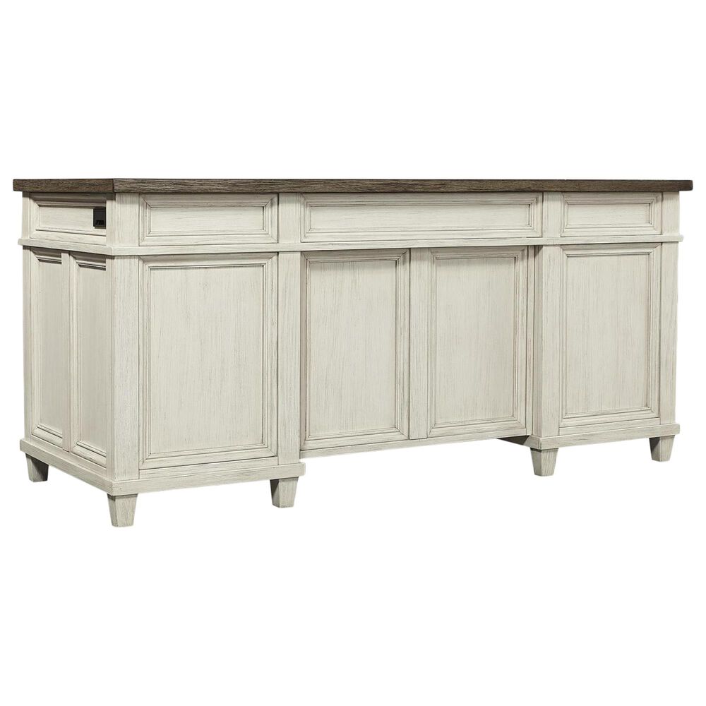 Riva Ridge Caraway 66&quot; Executive Desk in Aged Ivory, , large
