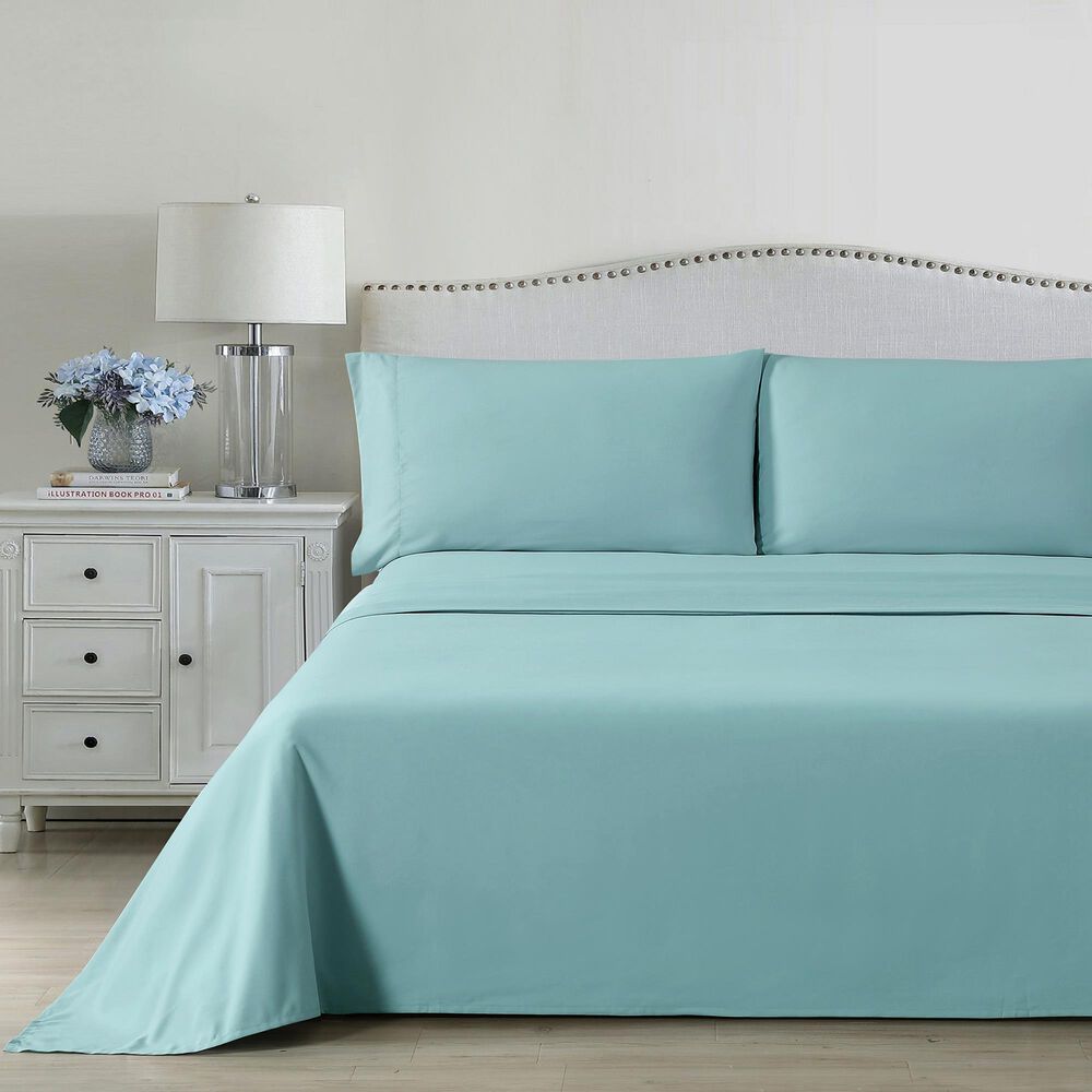 Jiangsu Royal Home Caribbean 4-Piece King Sheet Set in Blue, , large