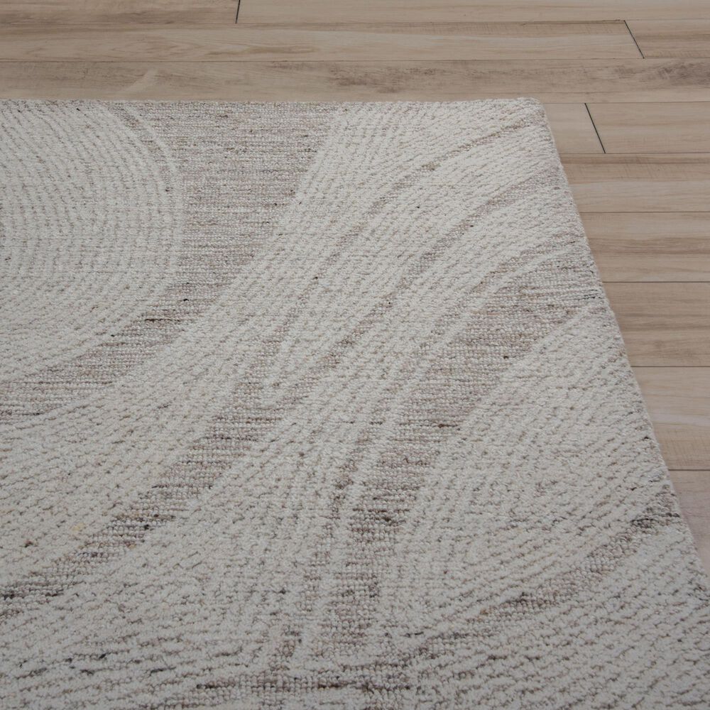 RIZZY Willow Abstract Brown, Ivory and Beige 2'6" x 8' Runner, , large