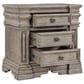 Millenium Blairhurs King Panel Bed and 2-Nightstand in Light Grayish Brown with Lights and USB Ports, , large