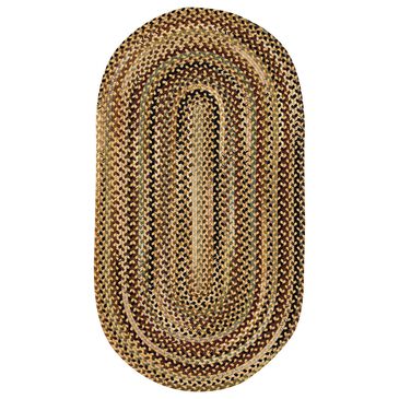 Capel Gramercy 0070-100 11"4" x 14"4" Oval Gold Area Rug, , large