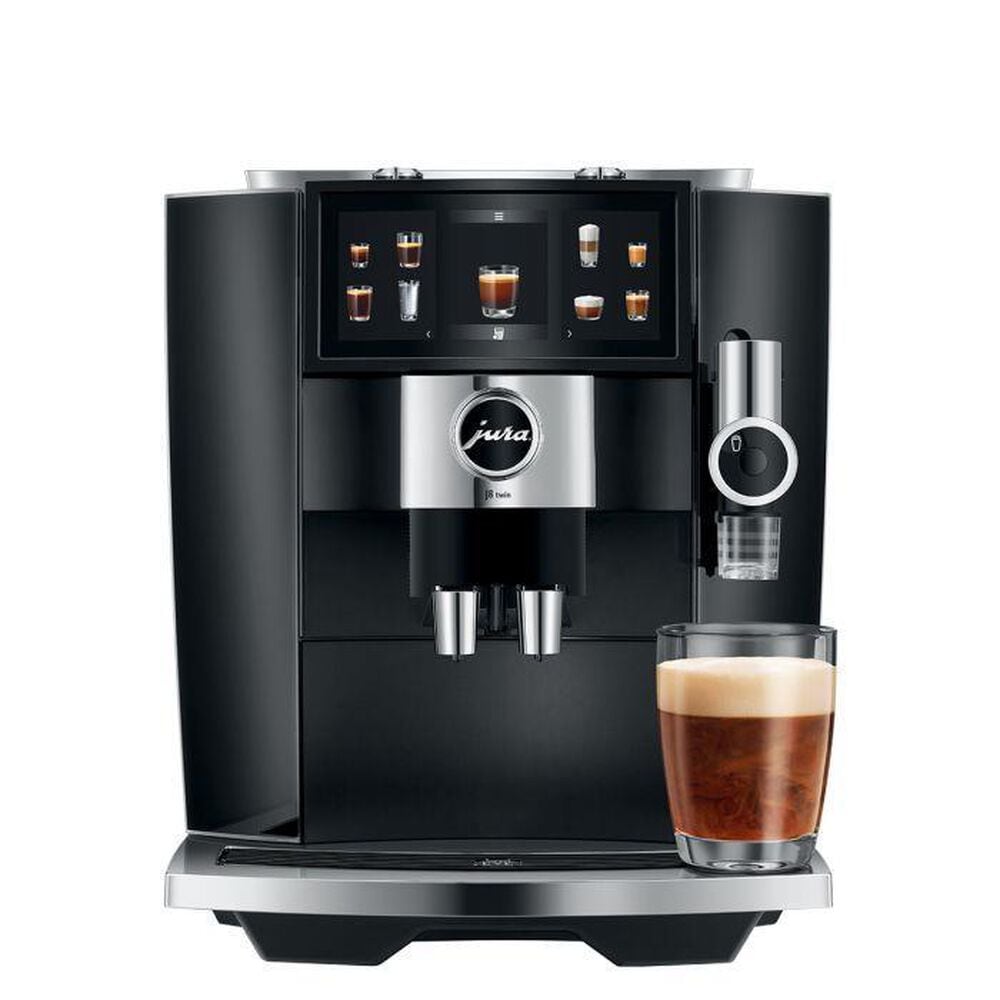 Jura J8 twin Automatic Coffee Machine in Diamond Black, , large
