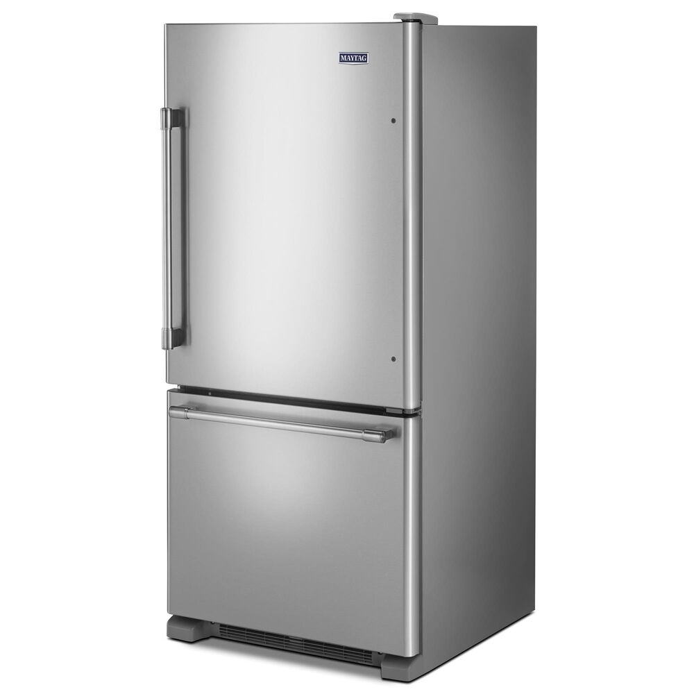 Maytag 18.67 Cu. Ft. Bottom Mount Refrigerator in Fingerprint Resistant Stainless Steel, , large