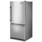 Maytag 18.67 Cu. Ft. Bottom Mount Refrigerator in Fingerprint Resistant Stainless Steel, , large