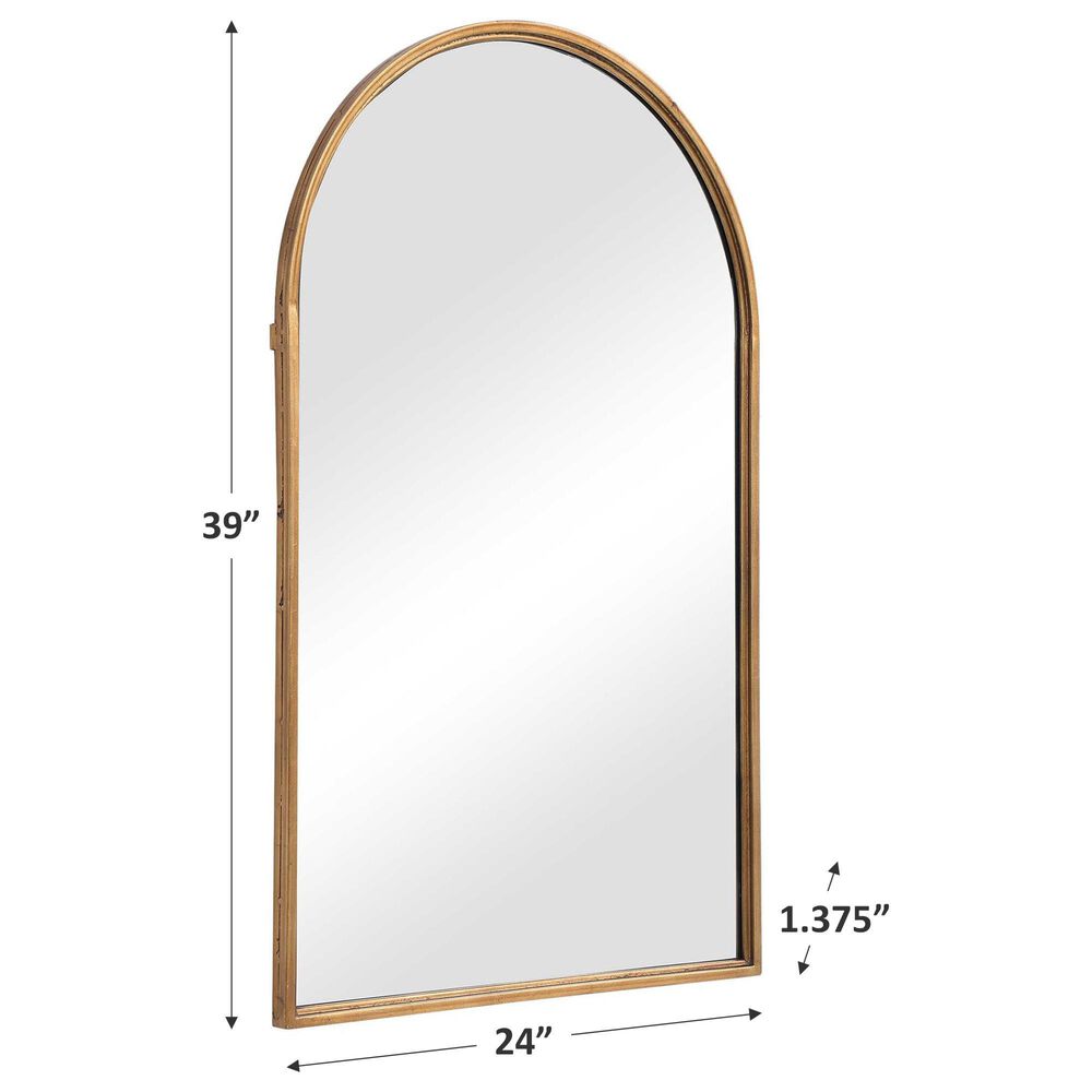 Salt &amp; Light Wall Mirror in Light Antique Gold Leaf, , large