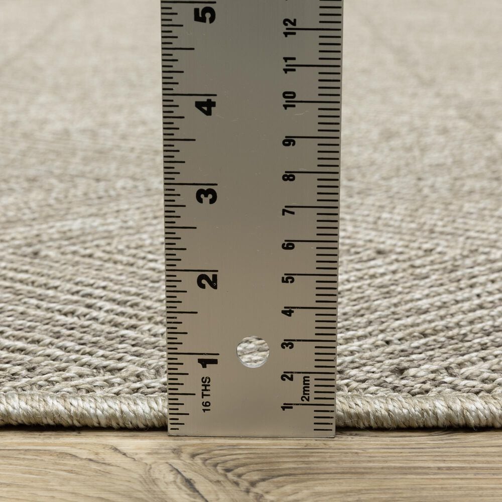 Oriental Weavers Caicos CA08A 1&#39;10&quot; x 7&#39;6&quot; Grey Runner, , large