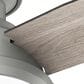 Hunter Dempsey Low Profile 44" Ceiling Fan with Lights in Matte Silver, , large