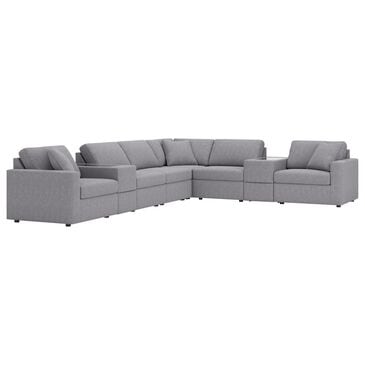 Ashley Modmax 8-Piece Sectional with Storage Consoles in Granite, , large