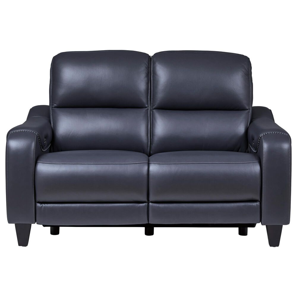 Ashley Mercomatic Power Reclining Loveseat with Adjustable Headrest in Ocean, , large