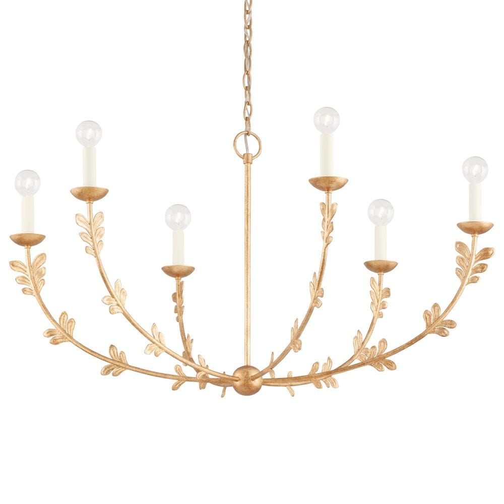 Troy Lighting Florian 6-Light Chandelier in Vintage Gold Leaf, , large