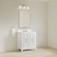 37B Fenwick 30" Single Bathroom Vanity in Bright White with Glossy White Composite Stone Top and Backsplash, , large
