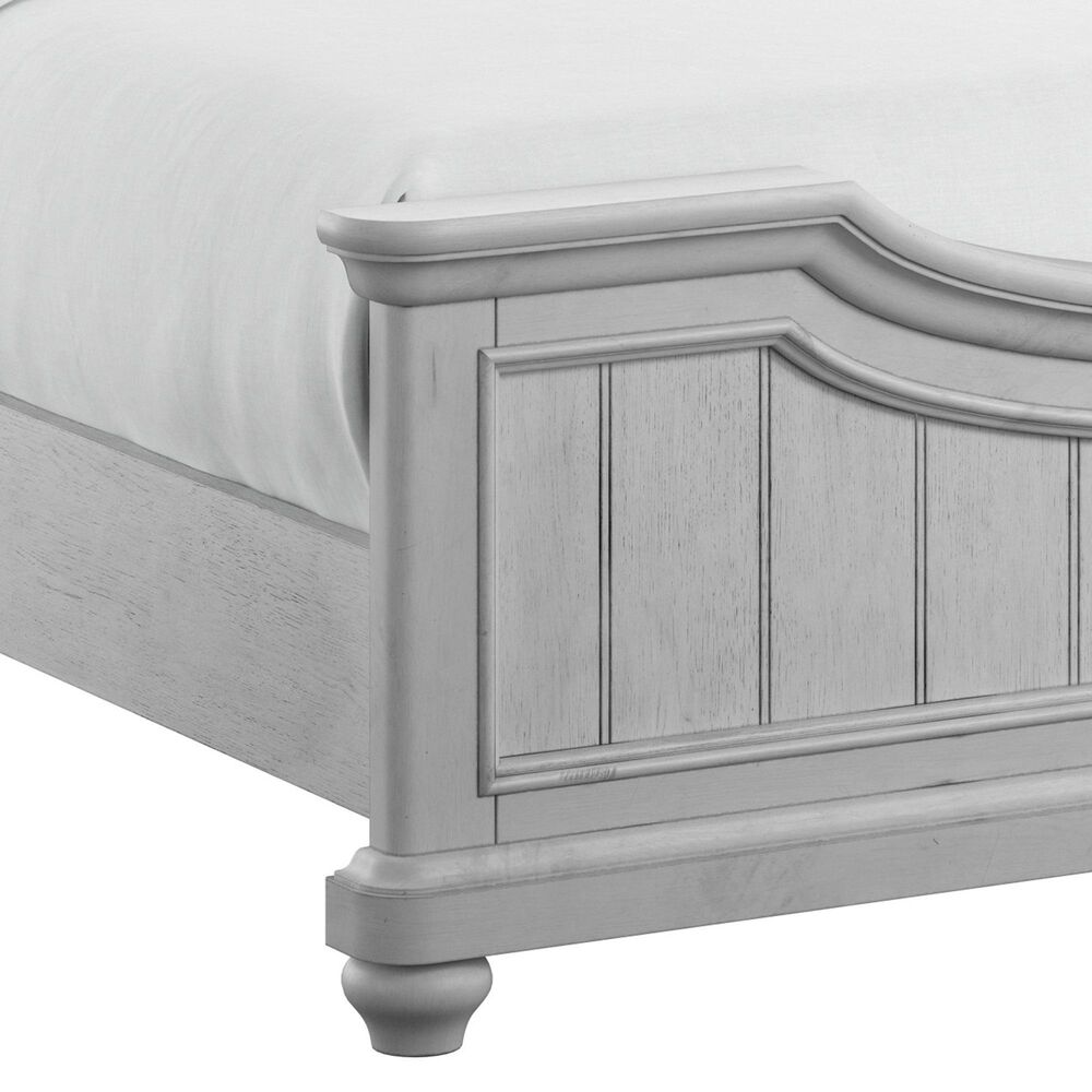 Golden Wave Furniture New Haven King Panel Bed in Oyster Shell, , large