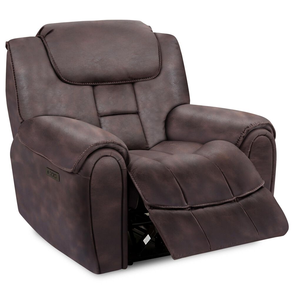 Oxford Furniture 2-Piece Power Reclining Living Room Set in Cowboy Dark Brown, , large