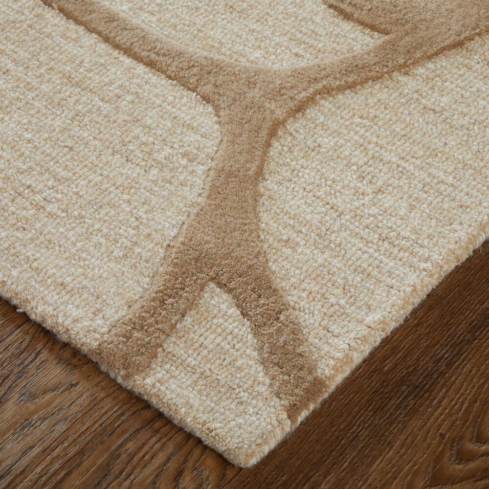 Feizy Kimball Ivory, Brown and Tan 3&#39;6&quot; x 5&#39;6&quot; Area Rug, , large